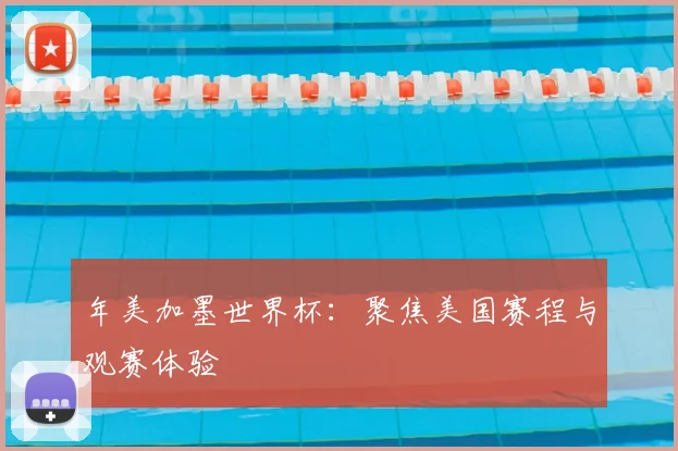 年美加墨世界杯：聚焦美国赛程与观赛体验